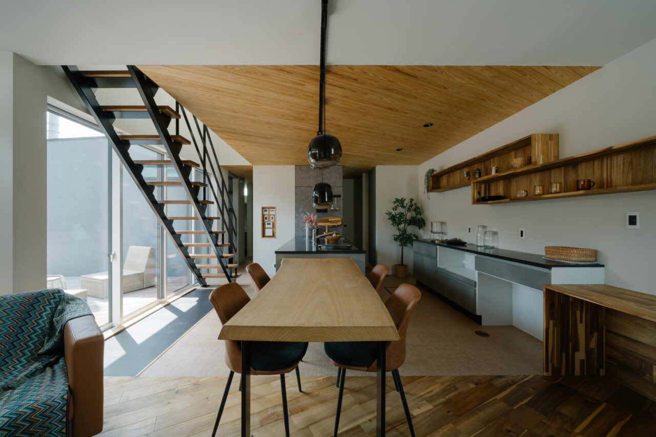 柱の少ない大空間リビング SE構法